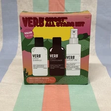 VERB Ghost Shampoo Conditioner and Oil Set - Travel Size - 3 Piece Kit