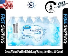Great Value Purified Drinking Water, 16.9 fl oz, 24 Count..