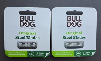 2 Pack Bulldog Mens Skincare Grooming Original Razor Blades Refills 4 ct 8 Total
