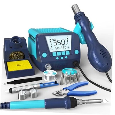  881 2-In-1 SMD Hot Air Rework and Soldering Station with LCD BAKON 881