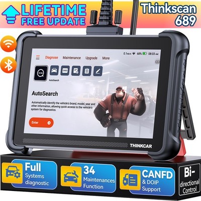 Lifetime Free THINKCAR THINKSCAN 689 Auto OBD2 Scanner BI-directional Diagnostic