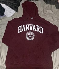 VTG Champion Harvard Universirty Hoodie Pullover Maroon Burgandy
