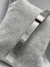 Ladies' Vintage NOS 10mm Curved End 2 Piece SS Sliding Clasp Watch Band 