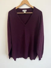 Vintage 80’s L.L. Bean 100% Wool Plum Sweater Men’s Sz Large Made In Scotland