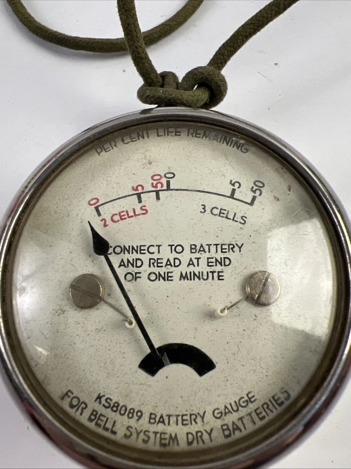 Vintage KS8089 Battery Gauge For Bell System Dry Batteries Tester Made in USA Foto 3 de 4
