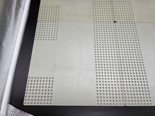 4 Lego 32 x 32 Platten Abzweigung Straße Vintage 1978 grau gereinigt - Picture 10 of 11