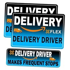 Flex Delivery Driver Car Magnet, 3PCS Frequent Stops Removable Set, Blue