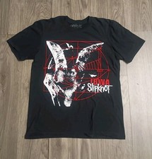 Slipknot Iowa Geometric Cover T Shirt Mens M Black Metal Band Double Sided EUC