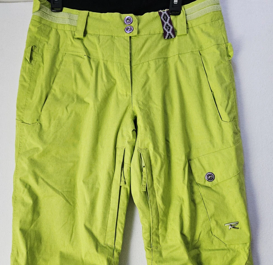 Pantalones Rossignol Pure Mountain Ski Snowboard Expert Talla M 34 X 32 Verde Neón Foto 2 de 4