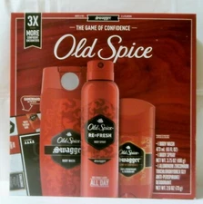 Old Spice ReFresh Swagger Body Wash 16oz Body Spray 3.75 oz Deodornt 2.6oz 1 SET