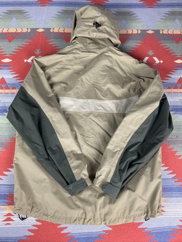 Eddie Bauer Hoodie Jacket Khaki Tan Outdoors Rain Mens sz M - Picture 3 of 6