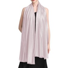Sparkling Glitter Metallic Large Pashmina Shawl Wrap Scarf for Party Bridal W...