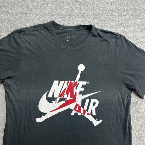 Camiseta hombre AIR JORDAN NIKE talla L baloncesto deporte Jumpman logo 4701 negra - Imagen 2 de 7
