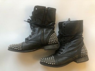 steve madden spiked combat boots