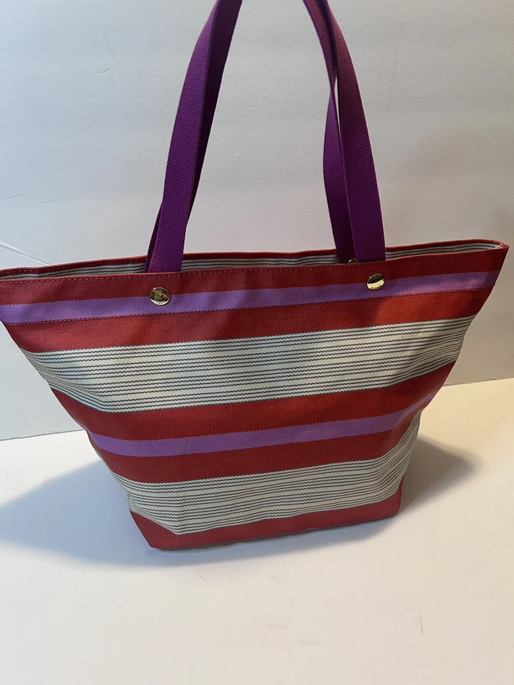 Bolso de Mano Shopper Fossil Key Per Tote Multicolor Rayas Usado en Excelente Condición Foto 2 de 4