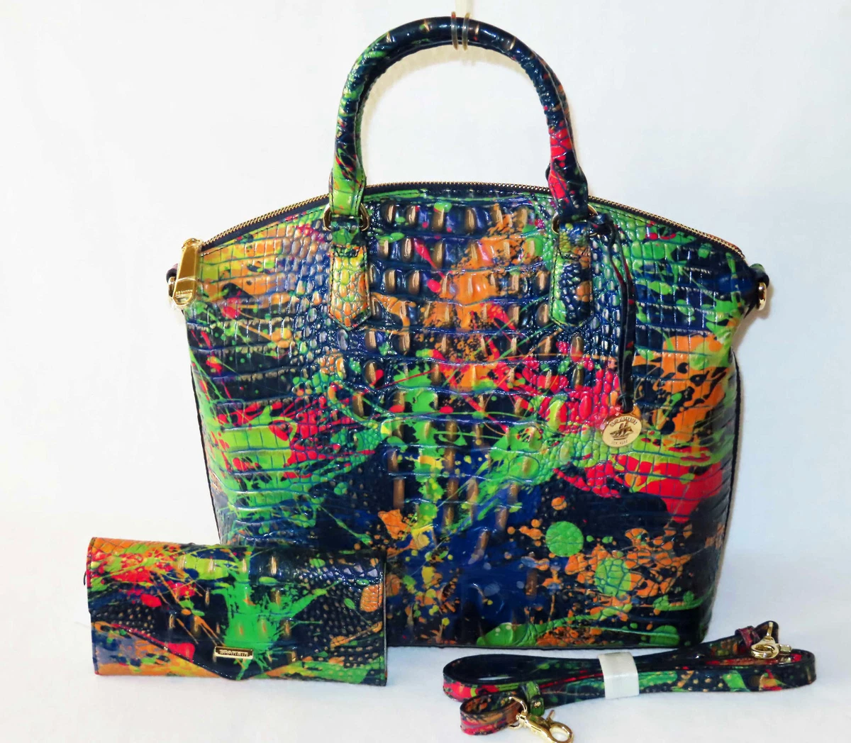 BRAHMIN Exclusive FESTIVAL ARTIST ABSTRACT BOLD COLORS Lg DUXBURY