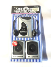 VINTAGE LENOXX SOUND PORTABLE AM/FM STEREO CASSETTE PLAYER w/ SPEAKERS - NEW NOS