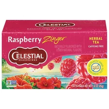 Celestial Seasonings Raspberry Zinger Herbal Tea, Caffeine Free - 20 Tea Bags