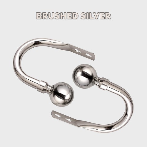 2 X Crystal Metal Curtain Hold Backs Chrome Wall Curtain Tie Backs Hooks Holder - Picture 10 of 17
