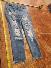 American Eagle Pants Womens Size 2 Mom Jean Stretch High Rise Distressed S27