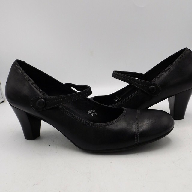 ECCO Womens 40 Black Leather Mary Jane Pump Heel eBay