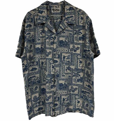 Howie Made In Hawaii Tropical Fish Island Tiki Spear Fishing Mens Size XL 30x25