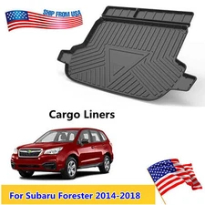Car Cargo Trunk Liners Fit for 2014-2018 Subaru Forester Cargo Mats TPO {Black}