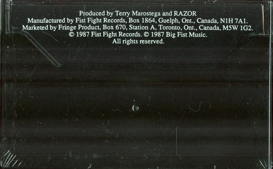 RAZOR Custom Killing TAPE Canadian Thrash Metal SEALED 1987 - Image 2 of 3