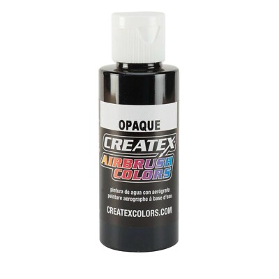 Createx Airbrush Colors 2oz Water Based Airbrush Paint Color BLACK - OPAQUE