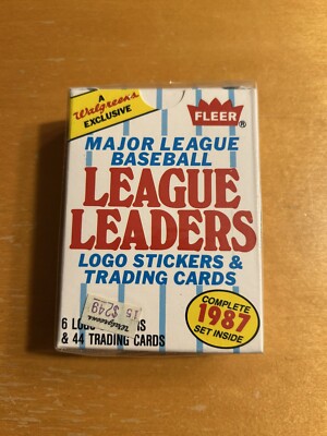 1987 Fleer MLB League Leaders Set, (44 Cards), Factory Sealed - New!!    