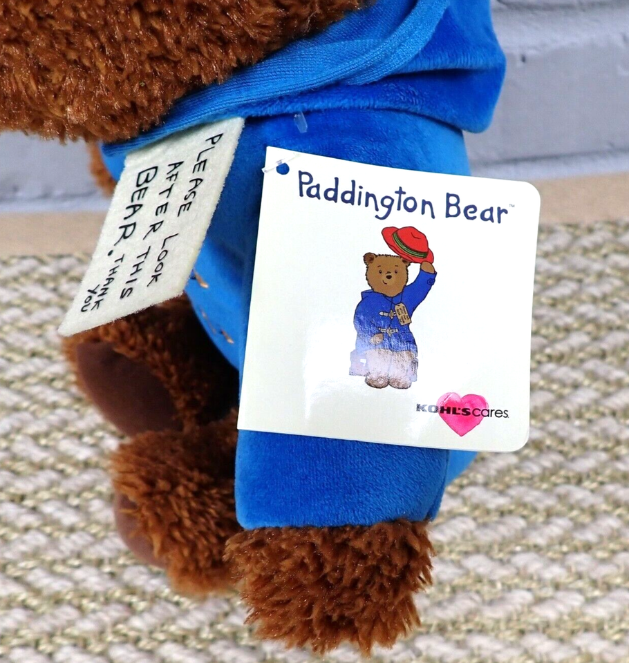Kohl's Cares Paddington Bear Plush Stuffed Teddy In Blue Coat Red Hat