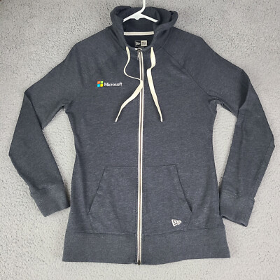 Microsoft New Era Hoodie Jacket Adult Medium Full Zip Gray