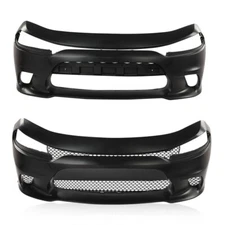 For 2015-2023 Dodge Charger SRT-8 Hellcat Style Front Bumper Cover + Fog Covers