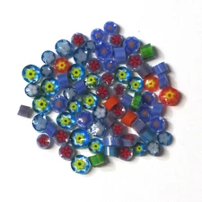 Floral Assortment Murrine ASTR-FL-96 Millefiori COE 96 Glacial Art Glass
