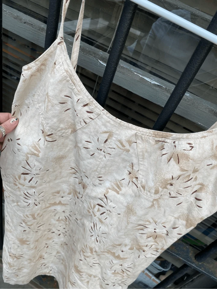 LES COPAINS Tan Flecked Geometric Mini Dress Size US Small - Image 3 of 4