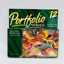 Crayola Portfolio Series Water Soluble Oil 12 Pastels Wet Or Dry Work SEALED NEW