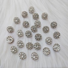 UK Lager 10x Glitzer Legierung Strassknöpfe 15mm Knopf Zubehör Für DIY Nähen