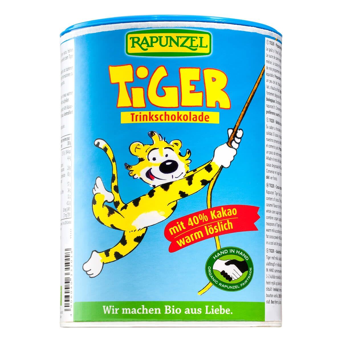 Chocolate Para Beber Tiger Hih Paquete De 1 X 400 G - Orgánico