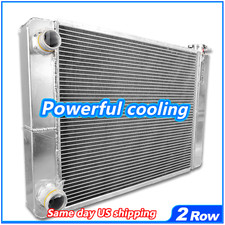 27 X 19 Universal Radiator For Ford Mopar Double Pass High-performance 2-rows