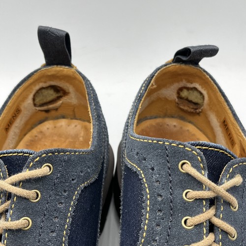 Dr Martens Shreeves Blue Suede Brogue Wingtip Derby Shoes Men Size 11 - Picture 9 of 11