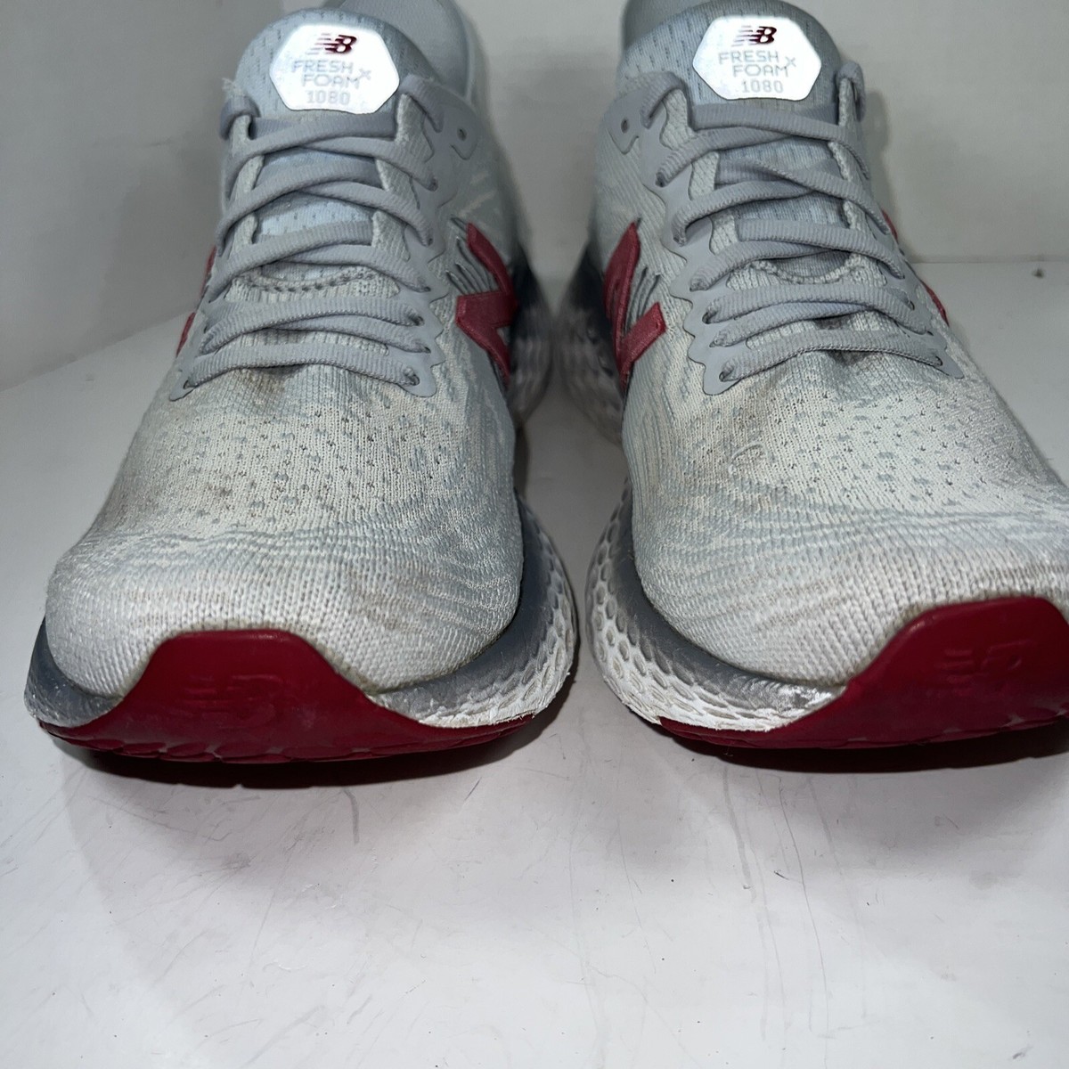 New Balance Mens Fresh Foam X Cushioned Running Shoe Gray Red Sz 12 Sneaker New Balance Mens Fresh Foam X Cushioned Running Shoe Gray  main image 2