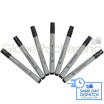 20 x QUALITÄT SCHWARZ KUGELSPITZE PERMANENT MARKER STIFTE