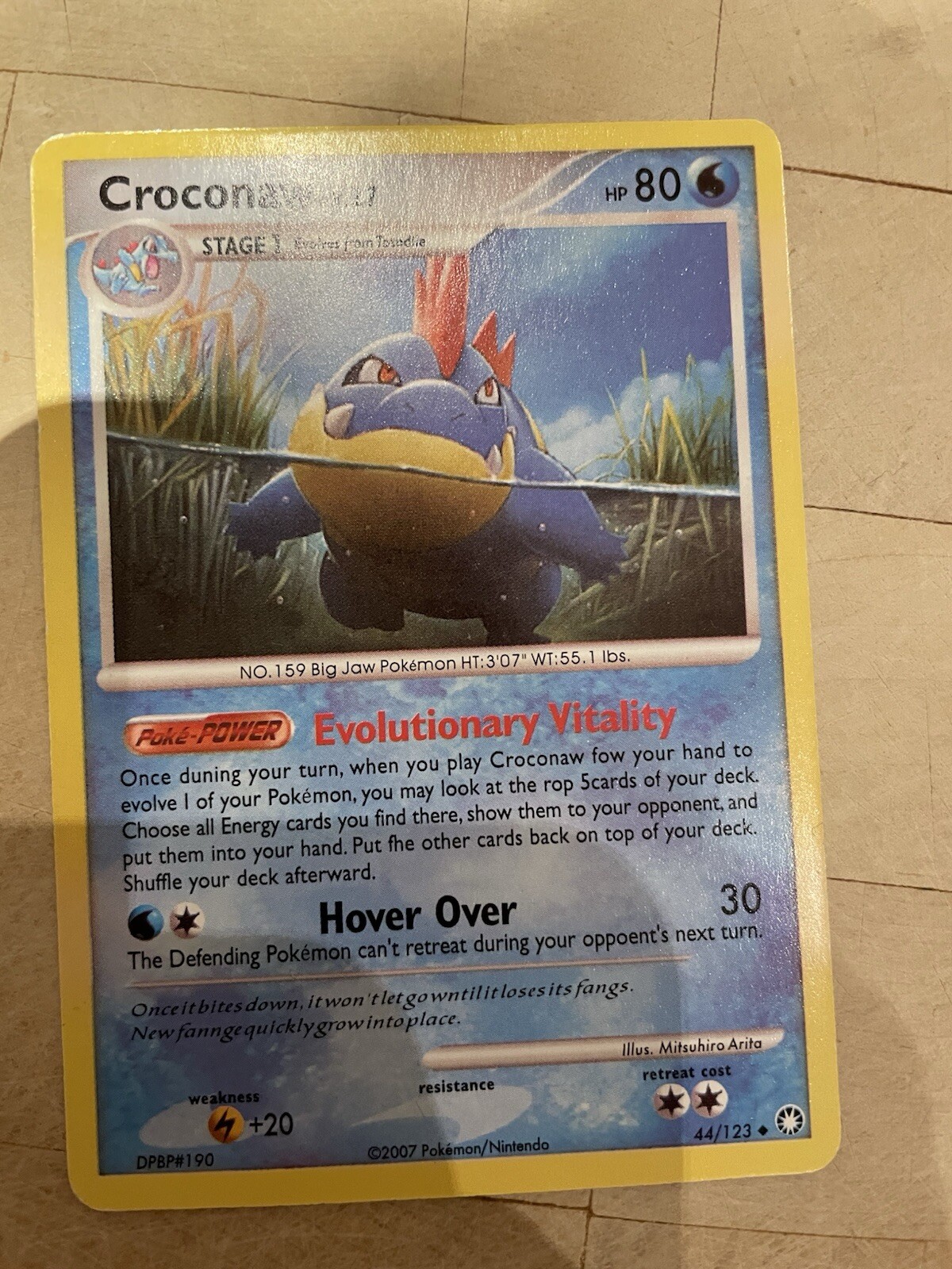 Pokemon TCG Croconaw Mysterious Treasures (MT) 44/123 NM