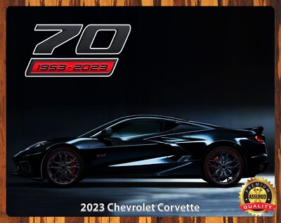 2023 Corvette Stingray - 70th Anniversary - Metal Sign 11 x 14