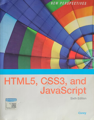 HTLM5, CSS3, and JavaScript 6e ISBN 13: 978-1-305-50392-2