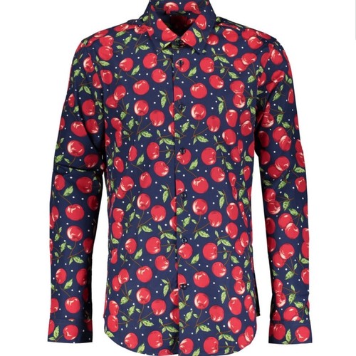 Slim Fit Cherry Print Shirt Size 