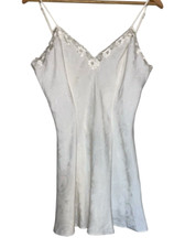 Vintage Victoria's Secret Gold Label Bridal Slip Dress/Nightgown Satin Ivory M