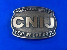 Hand crafted since 1990 CNIJ Belt Buckle Fashion apparel company promotional