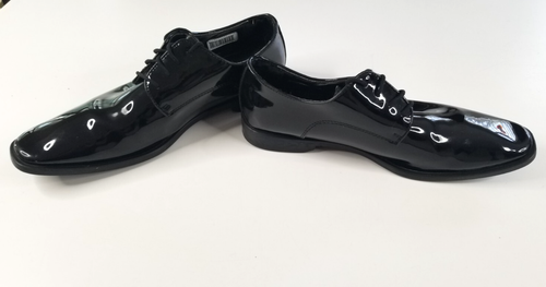 EXC JOSEPH ABBOUD-Black Patent Leather, Mens Formal Oxford Dress Shoes-size 13 - Picture 3 of 9