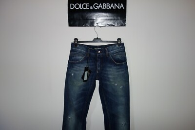 極美品 DOLCE&GABBANA ロゴ入りレザータグ付き デニム 14GOLD DOLCE&GABBANA - 極美品 DOLCE&GABBANA ロゴ入りレザータグ付き